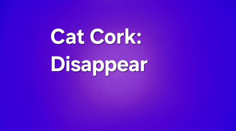 cat cork - disappear